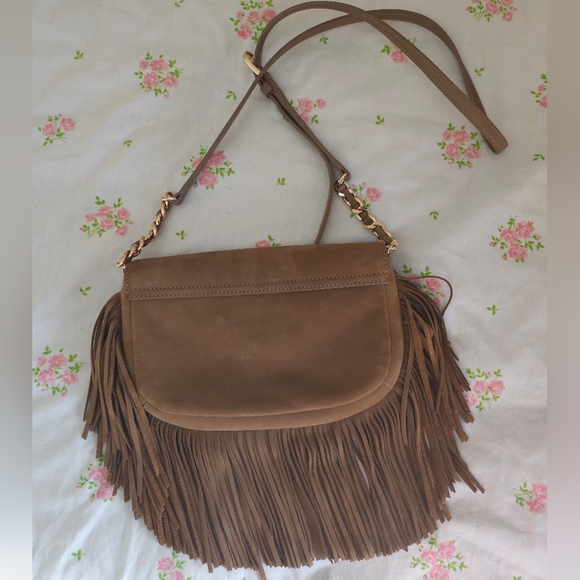 Tory Burch Harper Fringe Mini Leather Crossbody - Picture 4 of 8